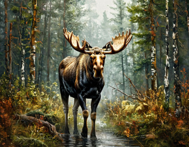 Огромный свирепый лось напал на воронежского фермера