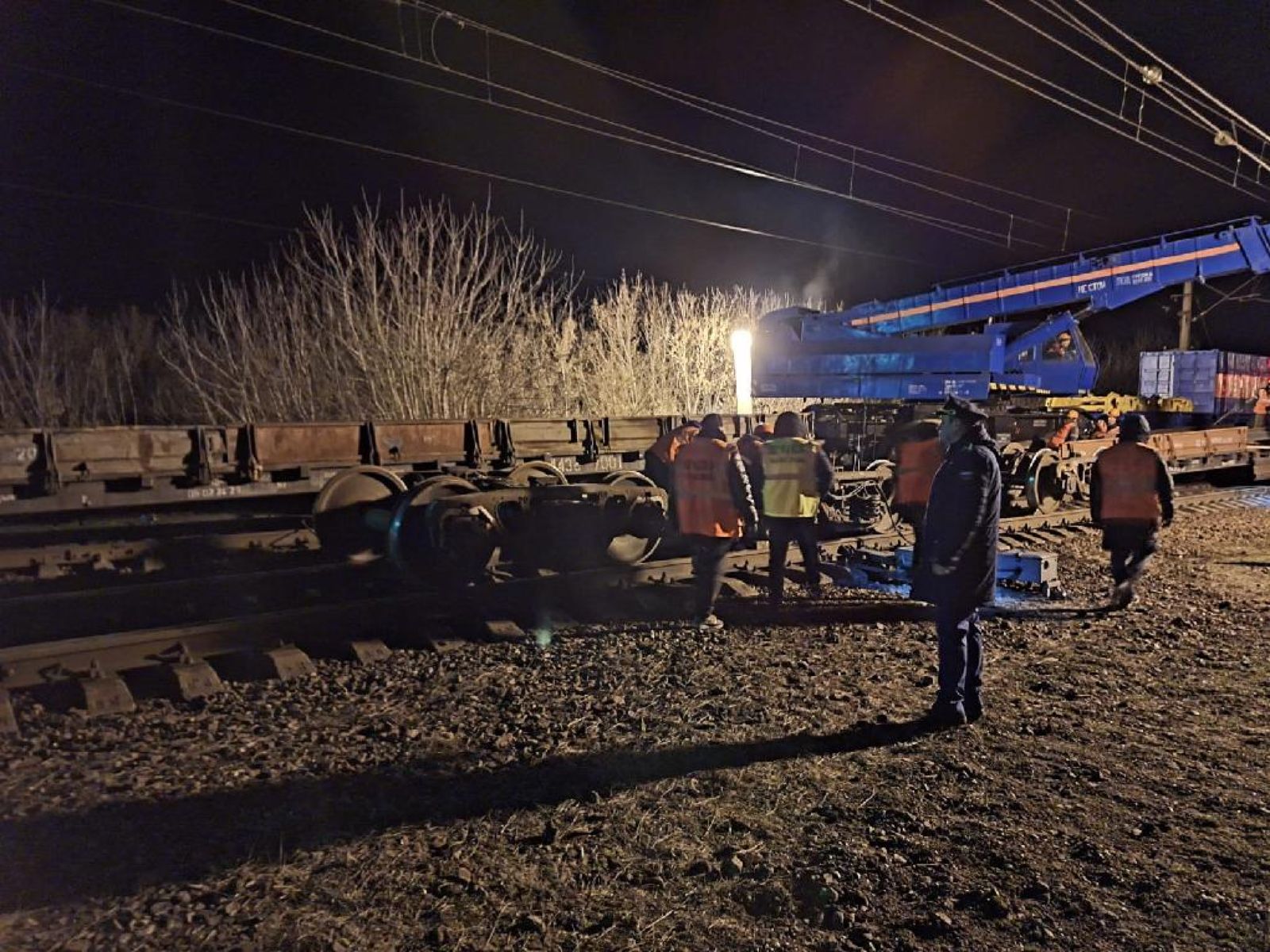 Вагоны сошли с рельсов на ж/д станции в Воронежской области