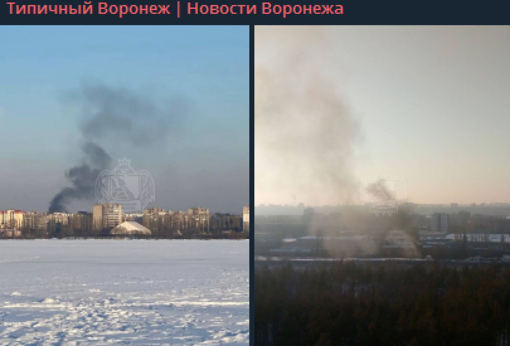 Столб дыма в районе больницы встревожил воронежцев&nbsp;