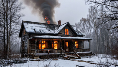 Частный дом вспыхнул в Воронежской области: есть пострадавший 