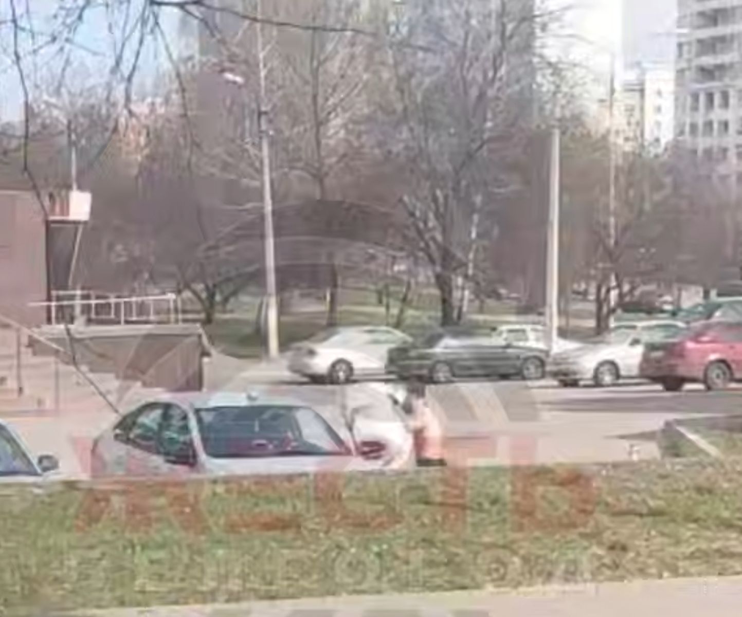 В Белгороде неадекватный полуголый мужчина напал на автомобилистку