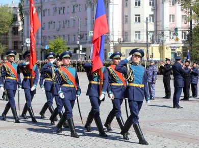 Репетиция парада Победы прошла в Воронеже