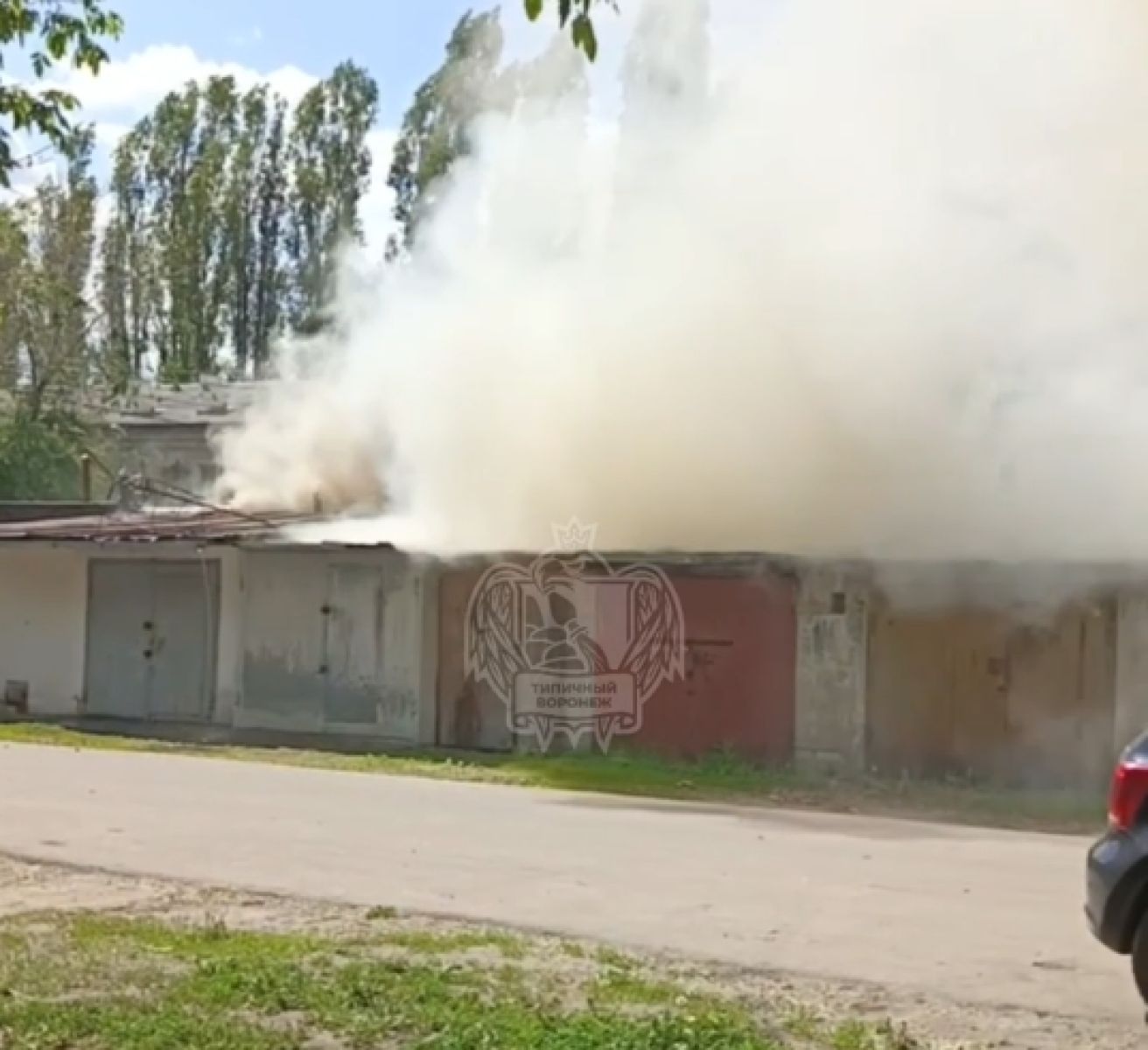 Пожар вспыхнул в центре Воронежа