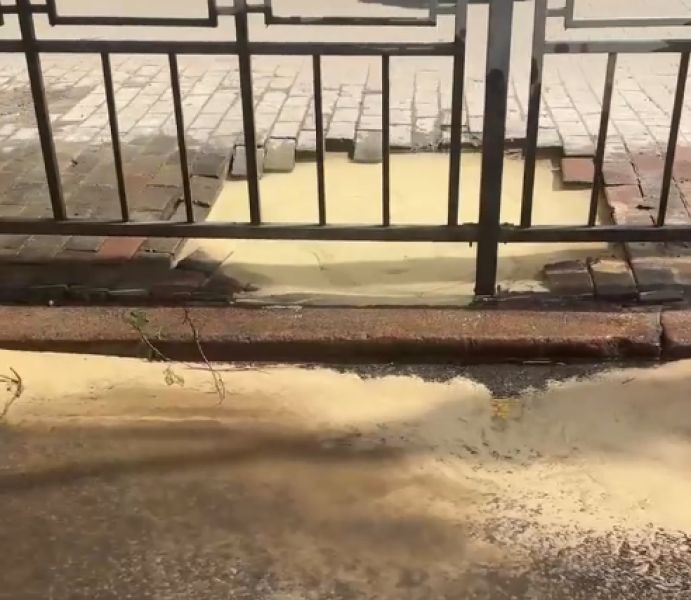 «Потоп» в центре Воронежа попал на видео