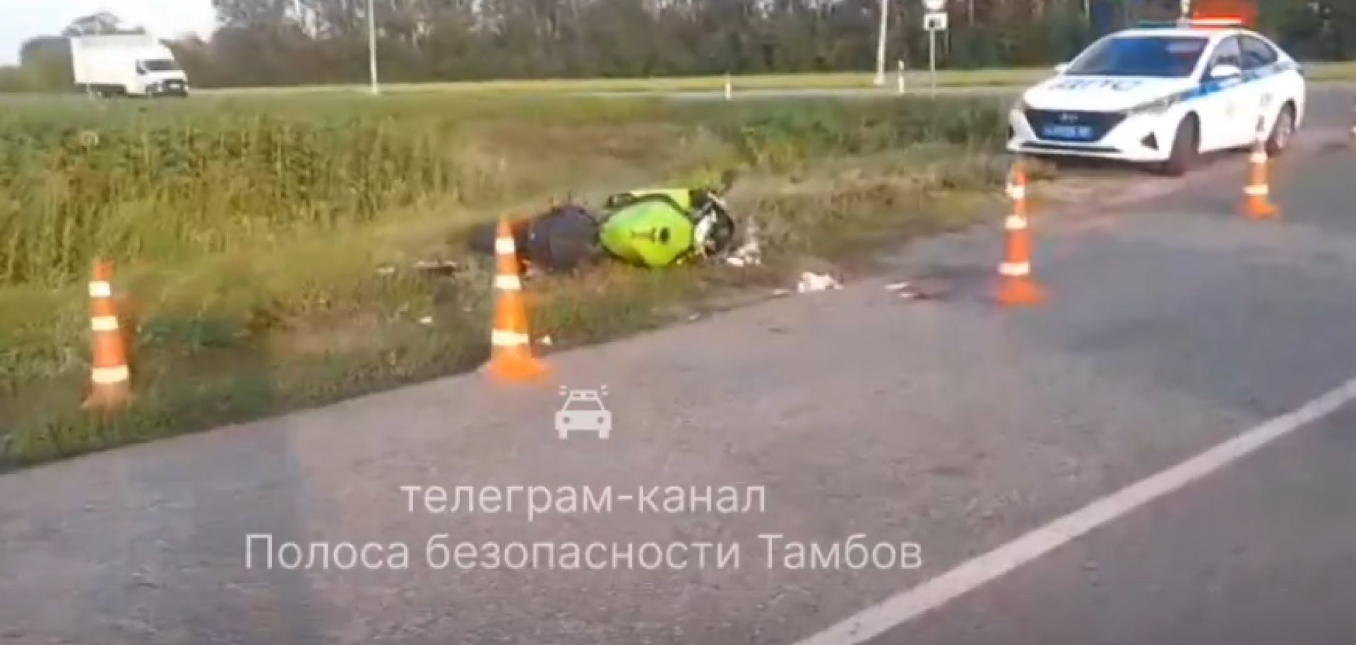 В Тамбовской области перевернулся мотоцикл с двумя мужчинами