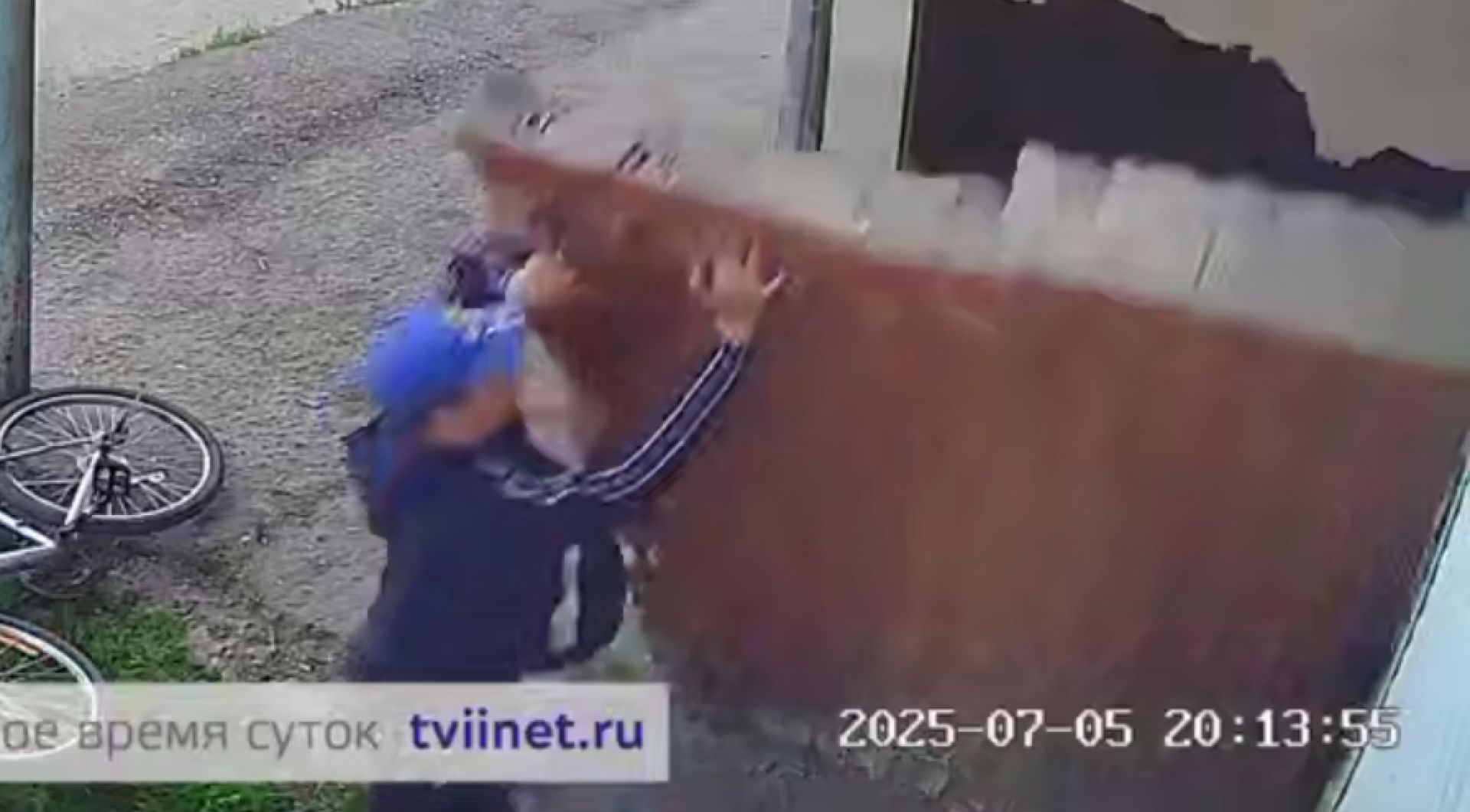 Кирпичная стена подъезда упала прямо на мальчика (ВИДЕО)