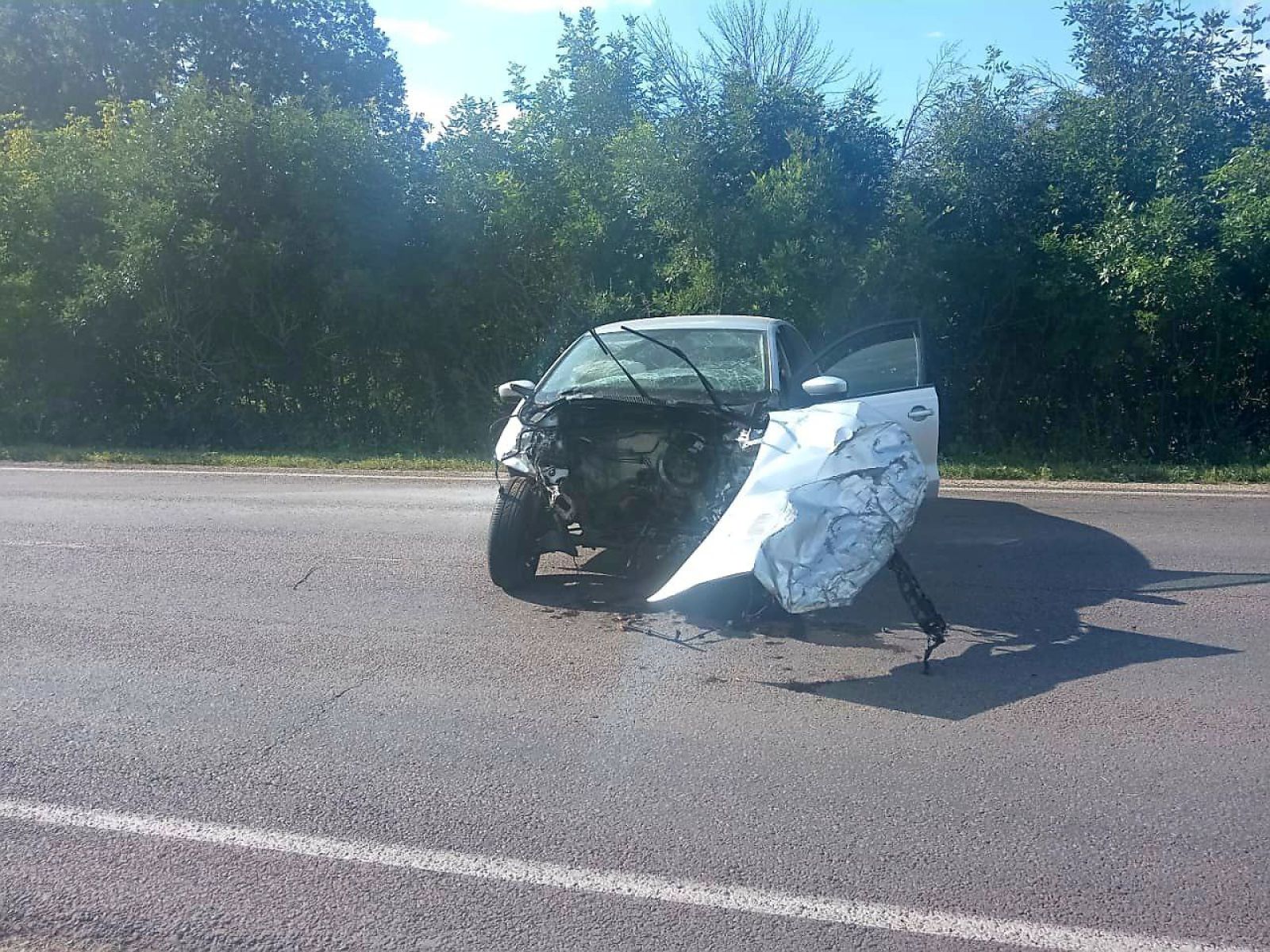 Ребёнок и&nbsp;трое взрослых попали в&nbsp;больницу после ДТП на&nbsp;встречке под&nbsp;Воронежем