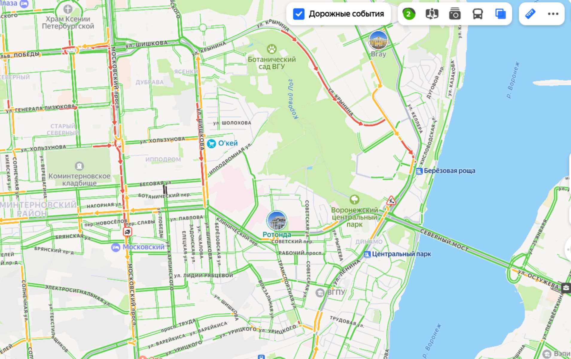 Колоссальная пробка сковала Московский проспект&nbsp;