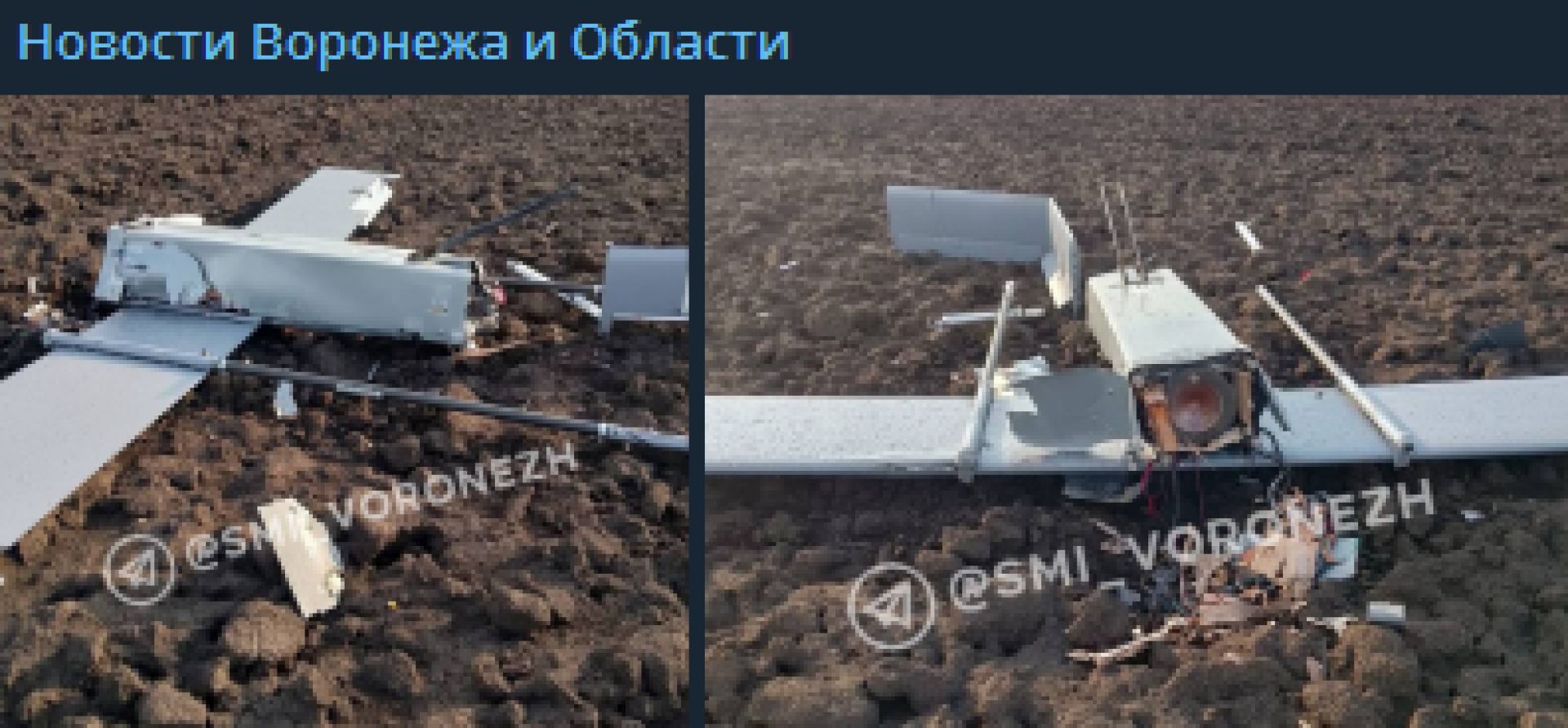 Сбитый в Воронежской области украинский БПЛА показали на фото&nbsp;