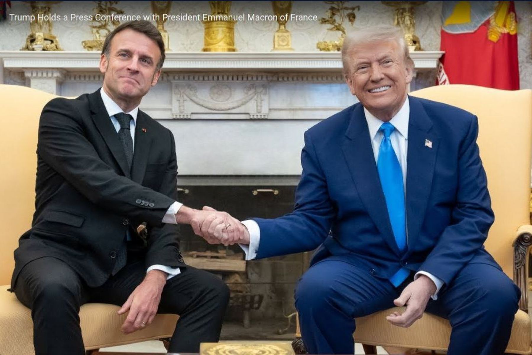 Микрофон случайно зафиксировал, что&nbsp;Трамп прошептал Макрону про&nbsp;Путина