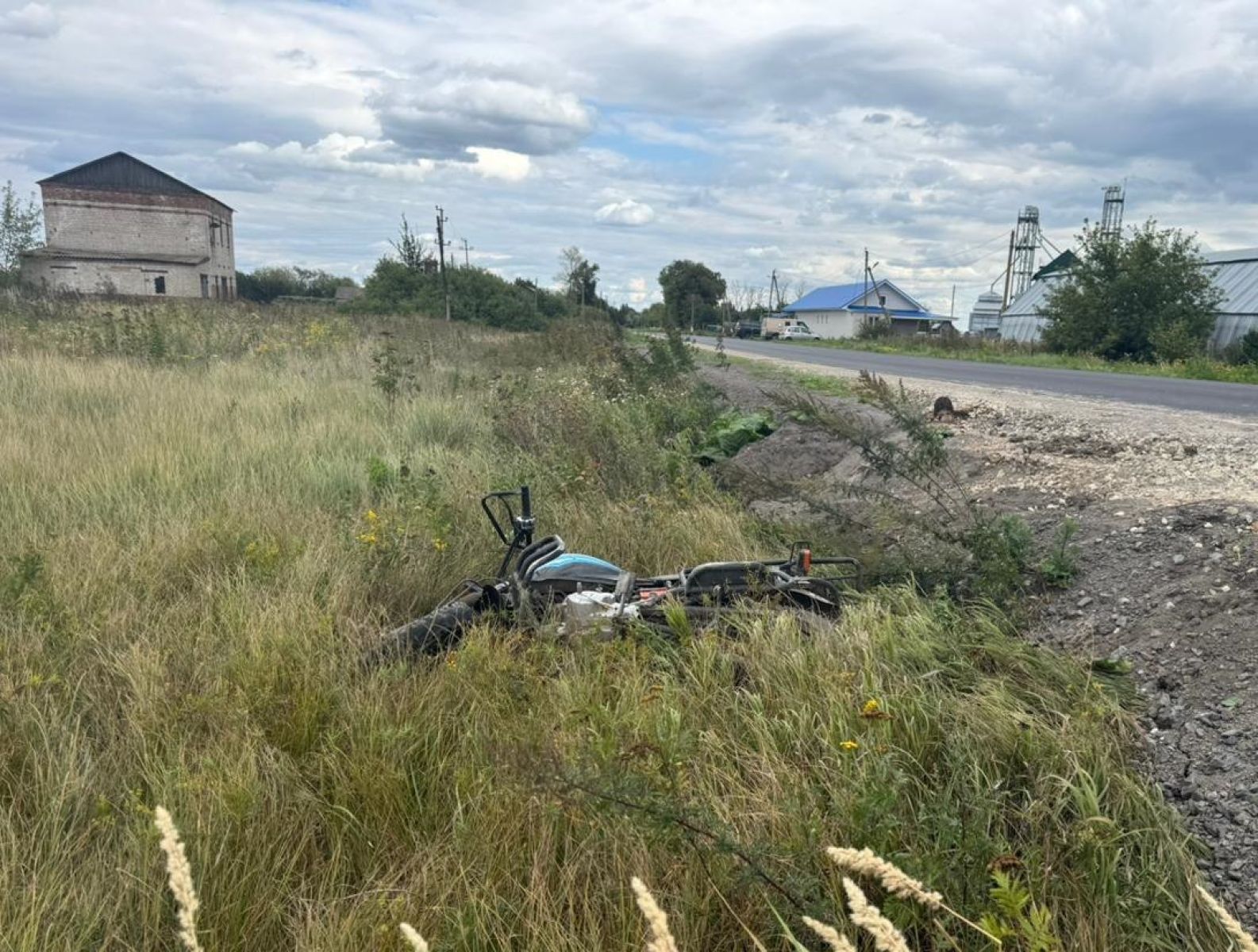 КамАЗ снёс детей на мопеде в Воронежской области