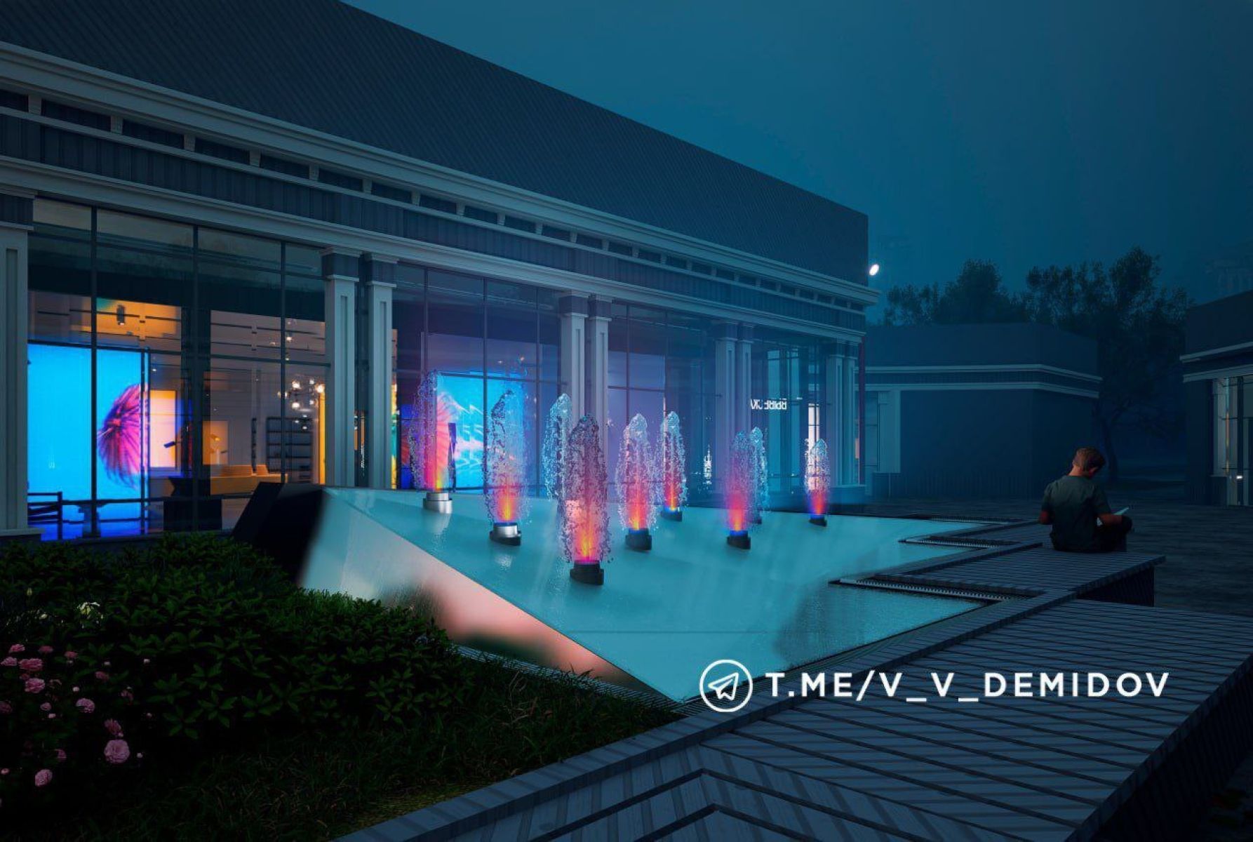 В обновляемом парке имени Ленина в Белгороде появится современный наклонный световой фонтан