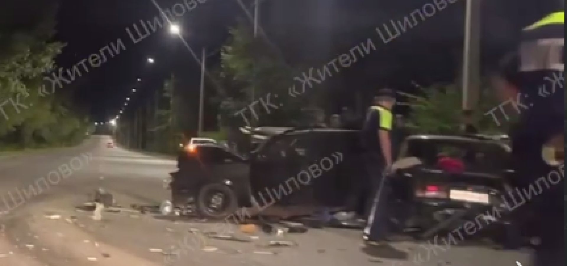 Появилось видео с места жуткой аварии в воронежском микрорайоне