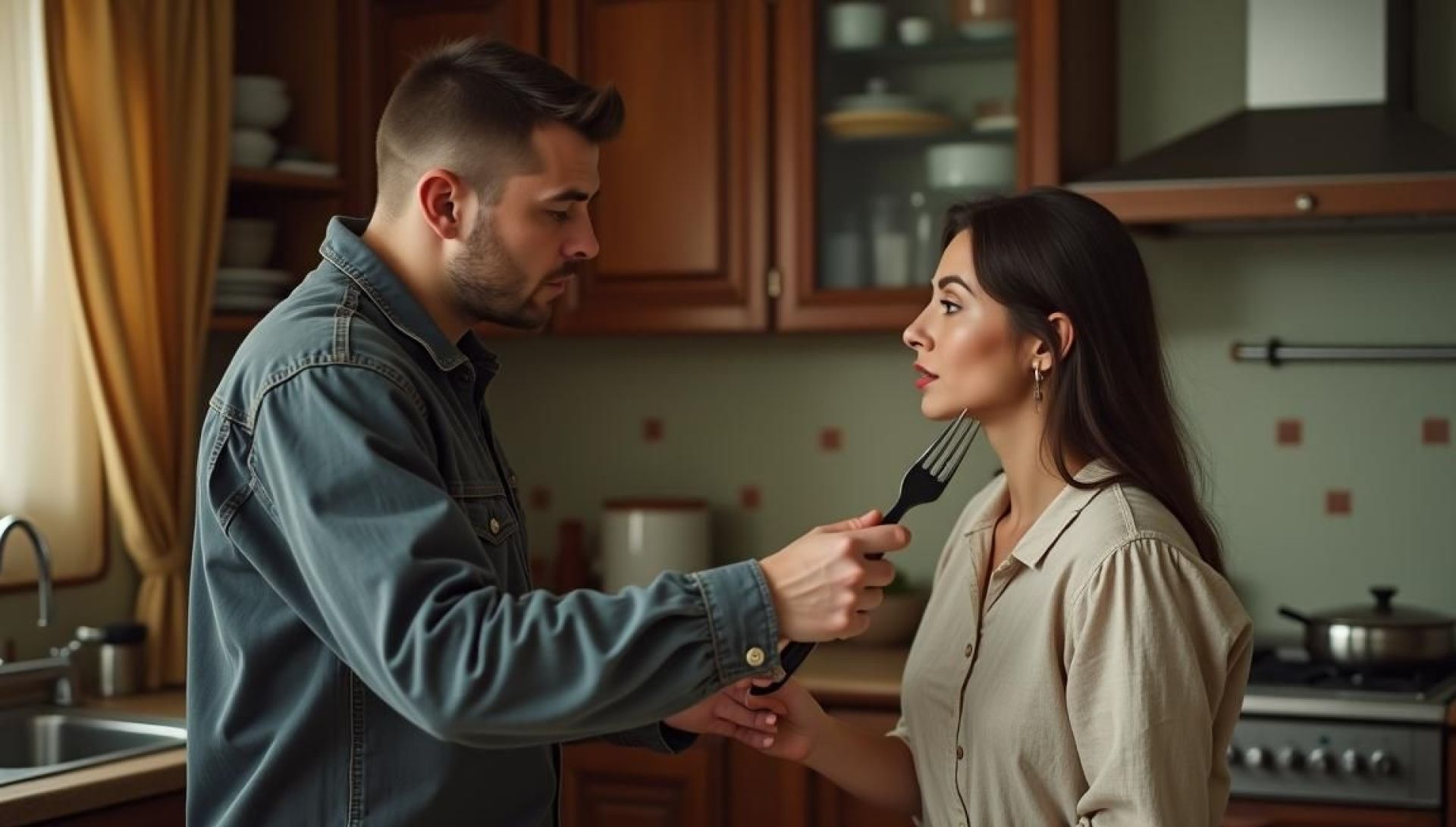 Обоянский хулиган атаковал хозяйку дома вилкой вместо ножа