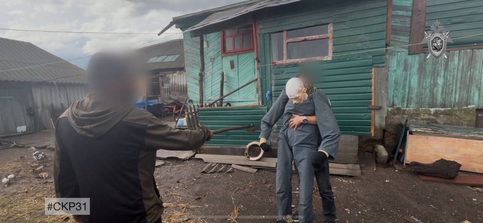 Пьяный белгородец проткнул полицейского вилами