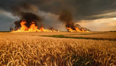 Пожар вспыхнул после атаки украинских БПЛА на Воронежскую область