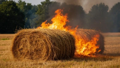 Выяснилась причина серьёзного пожара на воронежской ферме