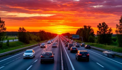 Пробка собирается на выезде из Воронежа