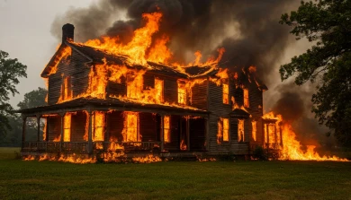 Дача вспыхнула под Воронежем: в огне погиб человек