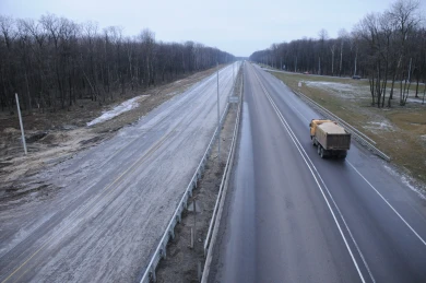 Снег с дождём обрушатся на трассу М-4 в Воронежской области