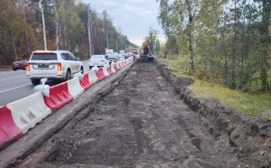 В Воронеже начались работы по расширению оживлённого проезда