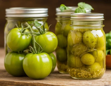 3 рецепта заготовки зеленых помидоров на зиму: маринованные, пикантные и салат