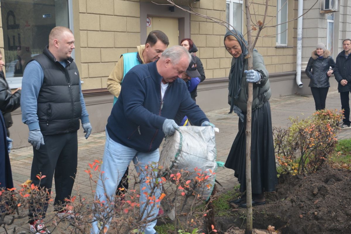 Воронежские депутаты посадили клёны у&nbsp;парка «Орлёнок»&nbsp;