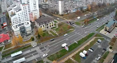 На оживленном перекрестке в Белгороде автомобиль сбил выбежавшего на дорогу оленя