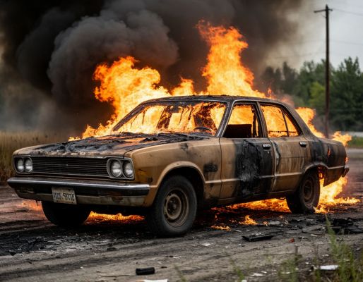 В Курске массажист пострадал при попытке поджечь машину босса