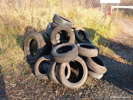 Курские автомобилисты превратили реку Сейм в кладбище для покрышек