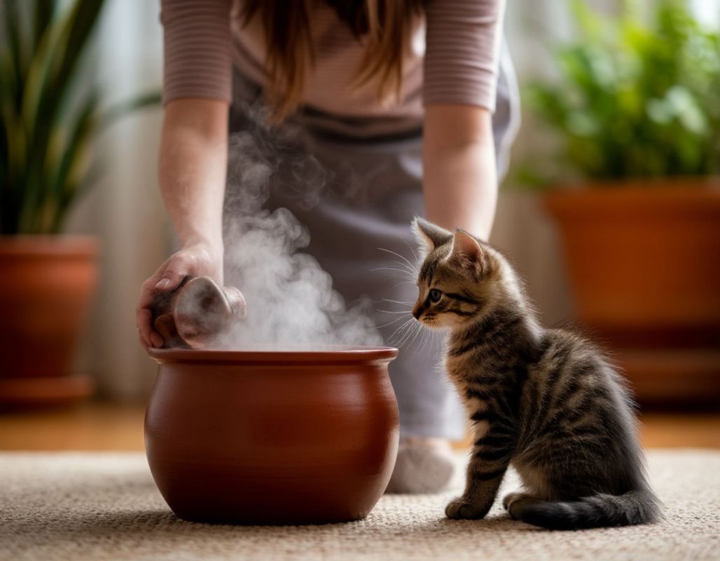 Жительница Липецкой области наступила на котенка и вылила на себя кастрюлю горячих щей