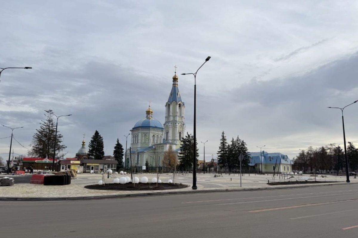 Благоустройство центральной площади Рассказова близится к финалу