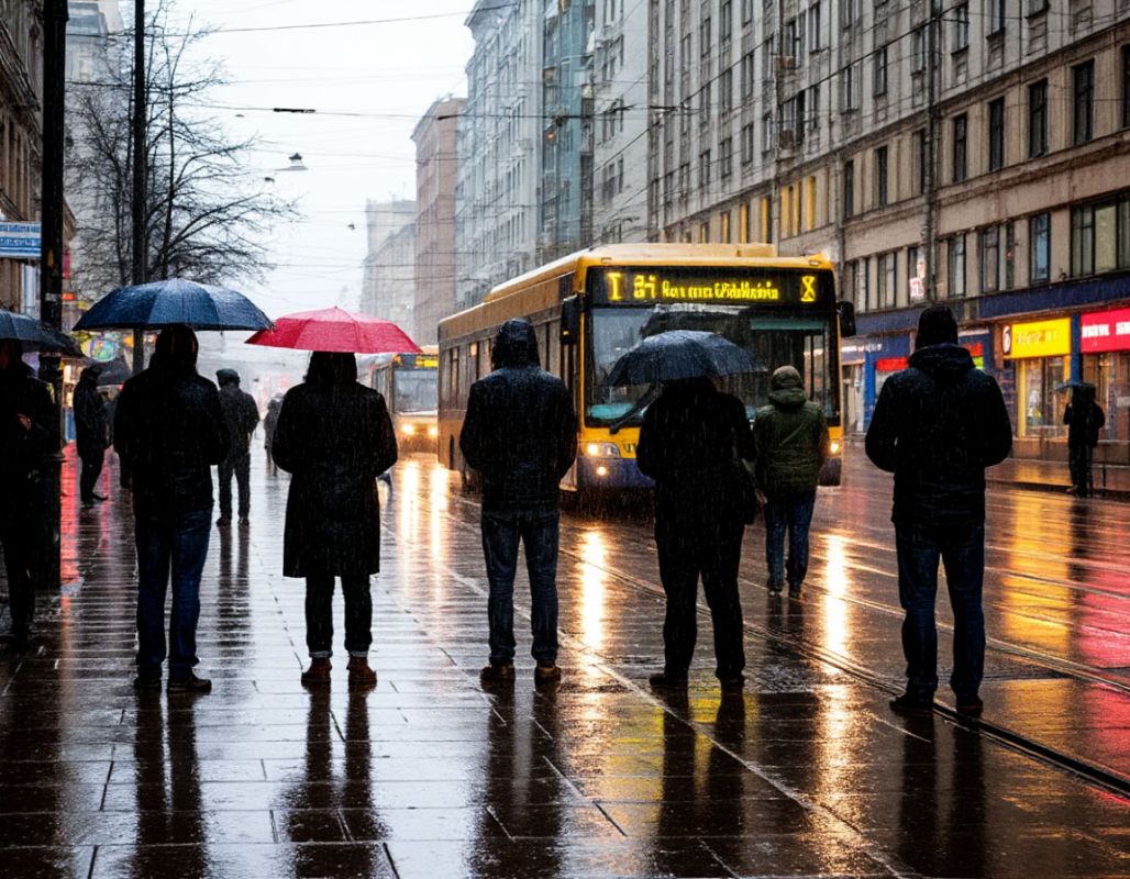 Липчане «поблагодарили» чиновников мэрии за отсутствие остановки на Елецком и ожидание автобуса под проливным дождем