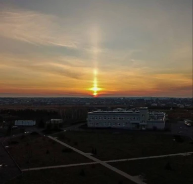 Куряне наблюдали в небе светящиеся столбы