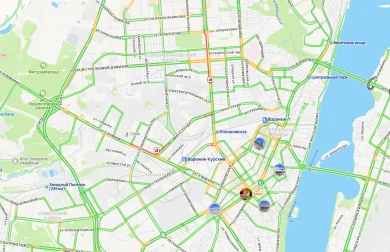 1,5-километровая пробка сковала Московский проспект в Воронеже