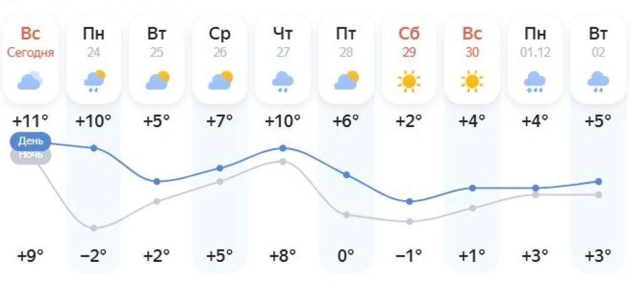 В Белгород зима может не прийти до начала Нового года
