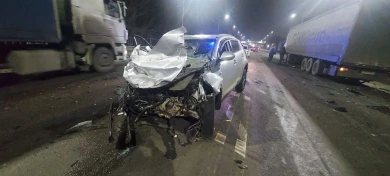 Появилось видео с места смертельного массового ДТП на воронежском проспекте 