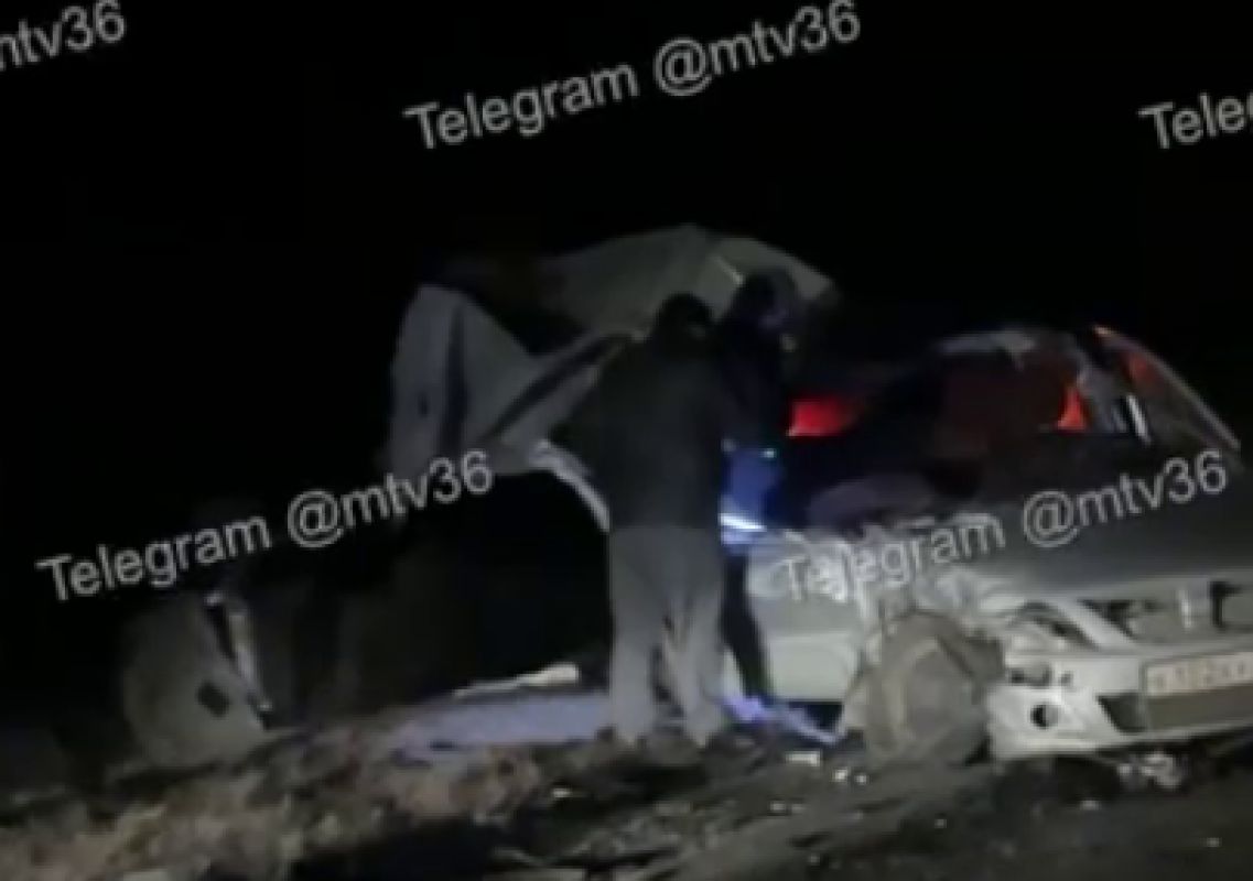 Легковушка попала под фуру и превратилась в хлам под Воронежем (ВИДЕО)