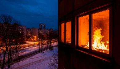 Пожар вспыхнул в воронежской квартире при атаке беспилотников ВСУ 