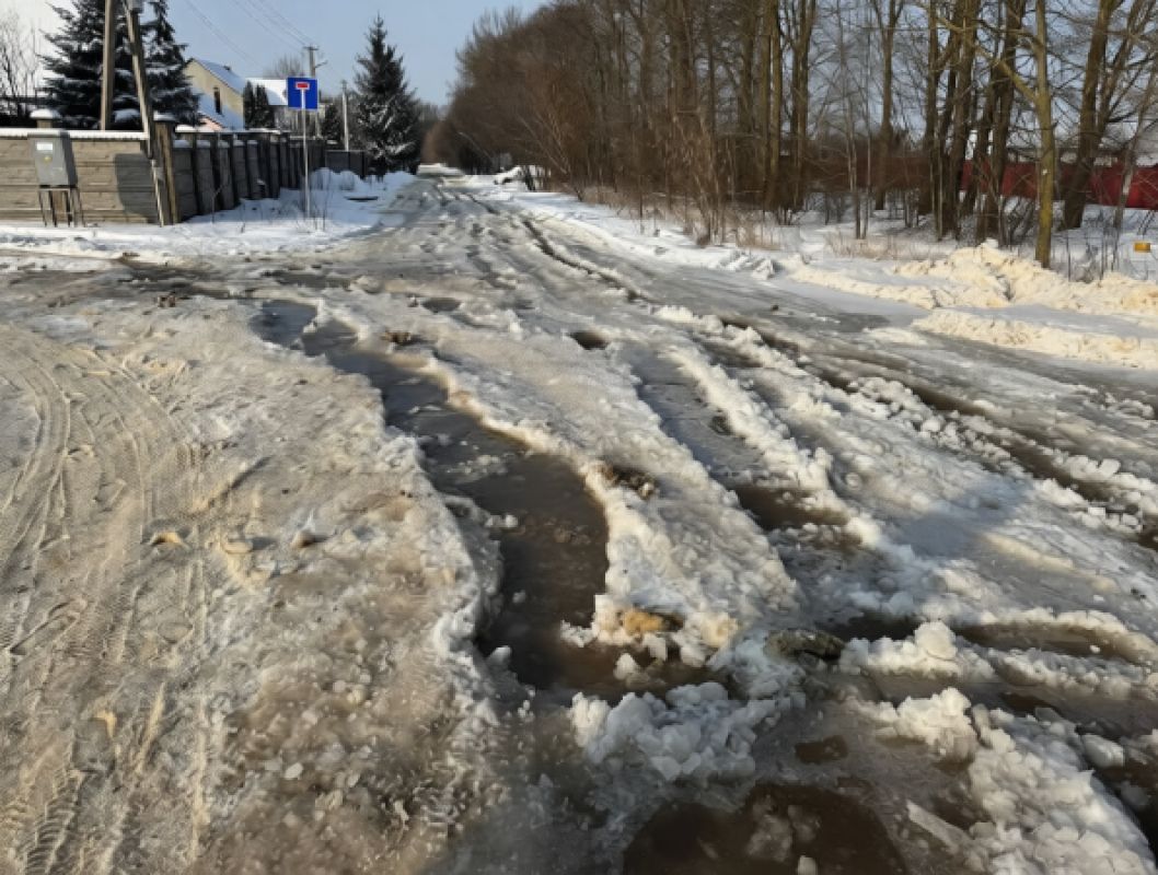 Дороги к белгородской психиатрической больнице оказались перекрыты льдом