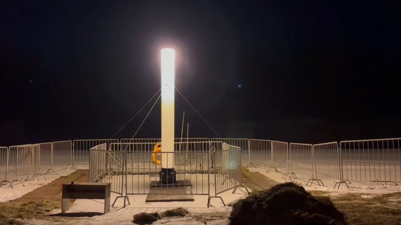 Окунувшиеся в купели на Крещение жители Ельца увидели светящийся столб