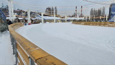 Сильная метель помешала работе катка в Воронеже