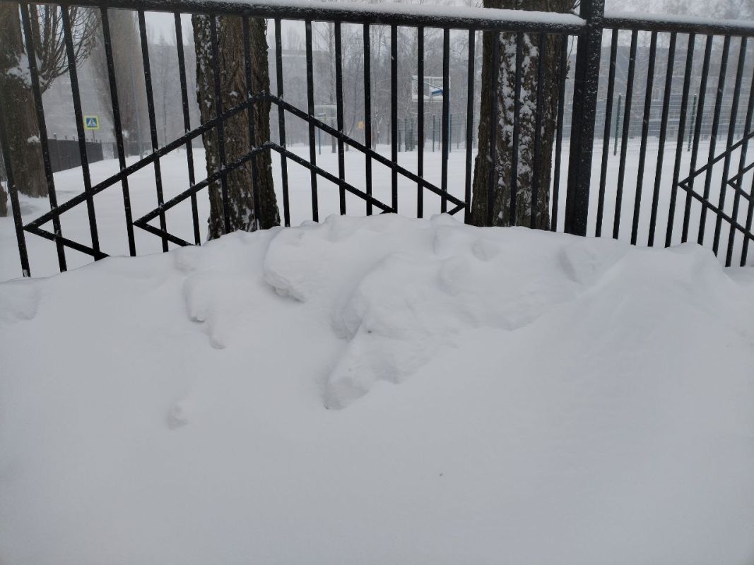 Липецк парализован метелью и метровым снегом: дворники не справляются