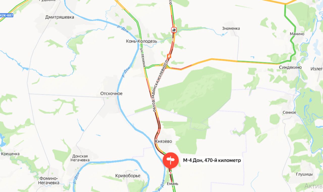 Пробка на&nbsp;9 километров растянулась на&nbsp;федеральной трассе под&nbsp;Воронежем