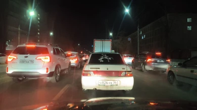 Жуткие пробки сковали Остужевское кольцо в Воронеже