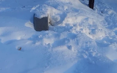 «Говорящий» сугроб испугал воронежца (ВИДЕО)