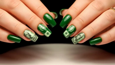 Богатый маникюр: трендовые дизайны на февраль 2026 в стиле «денежной» эстетики