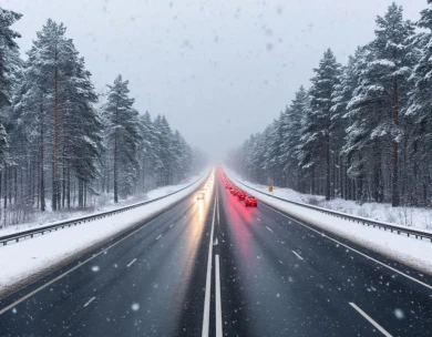 О снегопаде предупредили воронежцев