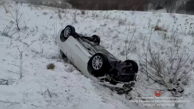 Смертельная авария под Белгородом: «Шкода» врезалась в отбойник и перевернулась