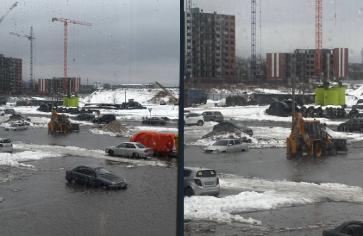 Воронежский ЖК превратился в Венецию из-за резкого потепления